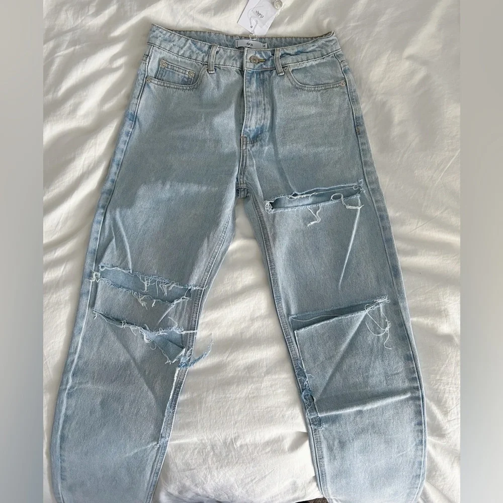 Adika Ripped Straight Jeans - Picture 2 of 5